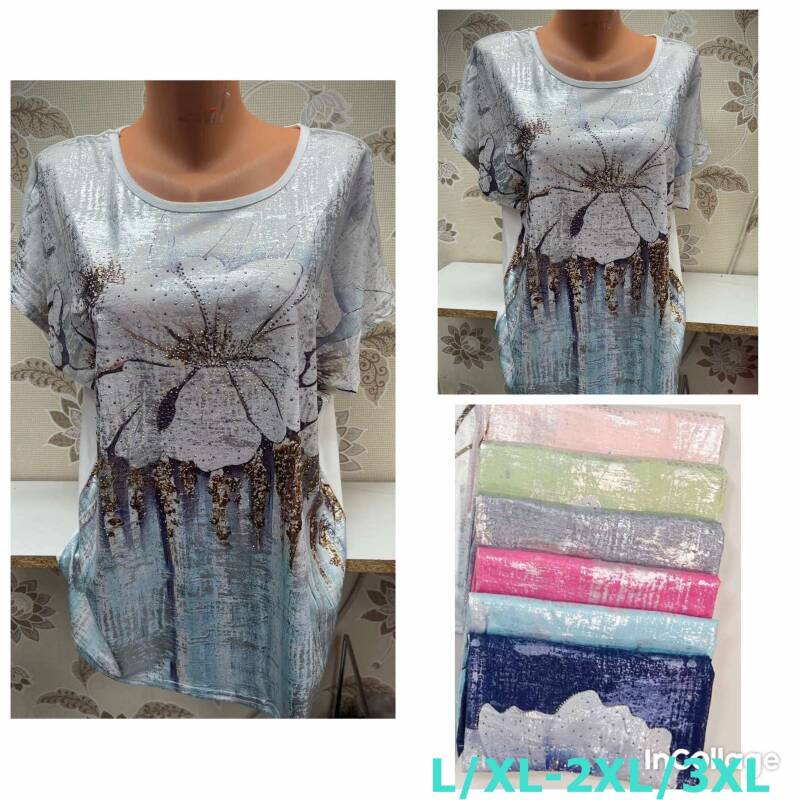 Bluzki damskie Roz L/XL-2XL/3XL, Mix Kolor Paczka 12 szt